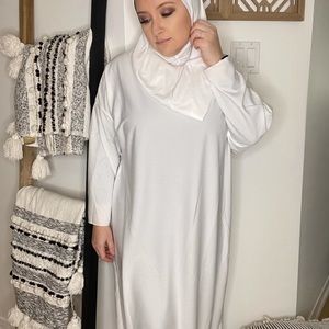 New 2PC Islamic Abaya Prayer Dress | Slip On with Hijab Scarf | Turkish One Size